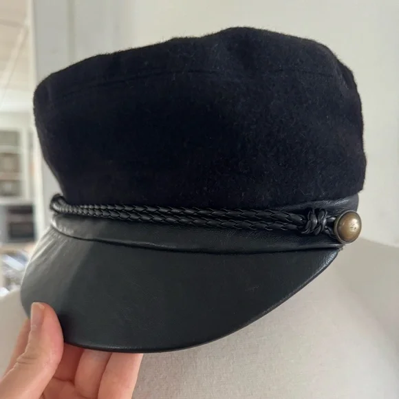 Black Eugenia Kim Elyse Camel Hair & Leather hat Excellent Condition - Picture 10 of 10